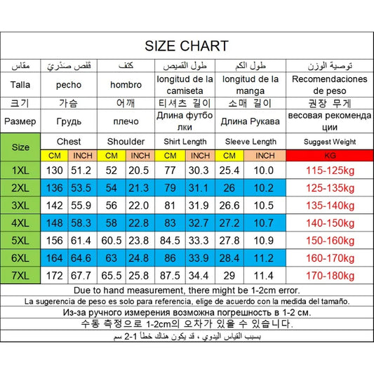 Mens T Shirts Printed Tee Plus Size 110-180kg 5XL 6XL 7XL Black T-shirt Round Neck Short Sleeve Oversized Tops Big Men Clothing