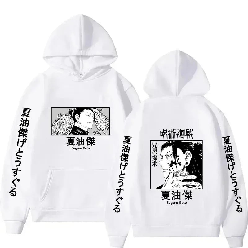 Autunm Winter Hot Anime Jujutsu Kaisen Suguru Geto Printed Hoodies Men Women Casual Harajuku Streetwear Oversized Sweatshirts