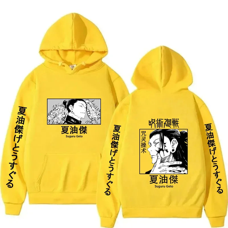 Autunm Winter Hot Anime Jujutsu Kaisen Suguru Geto Printed Hoodies Men Women Casual Harajuku Streetwear Oversized Sweatshirts