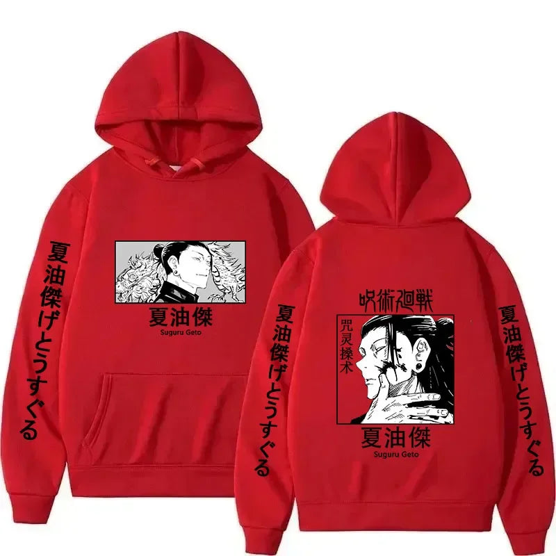 Autunm Winter Hot Anime Jujutsu Kaisen Suguru Geto Printed Hoodies Men Women Casual Harajuku Streetwear Oversized Sweatshirts