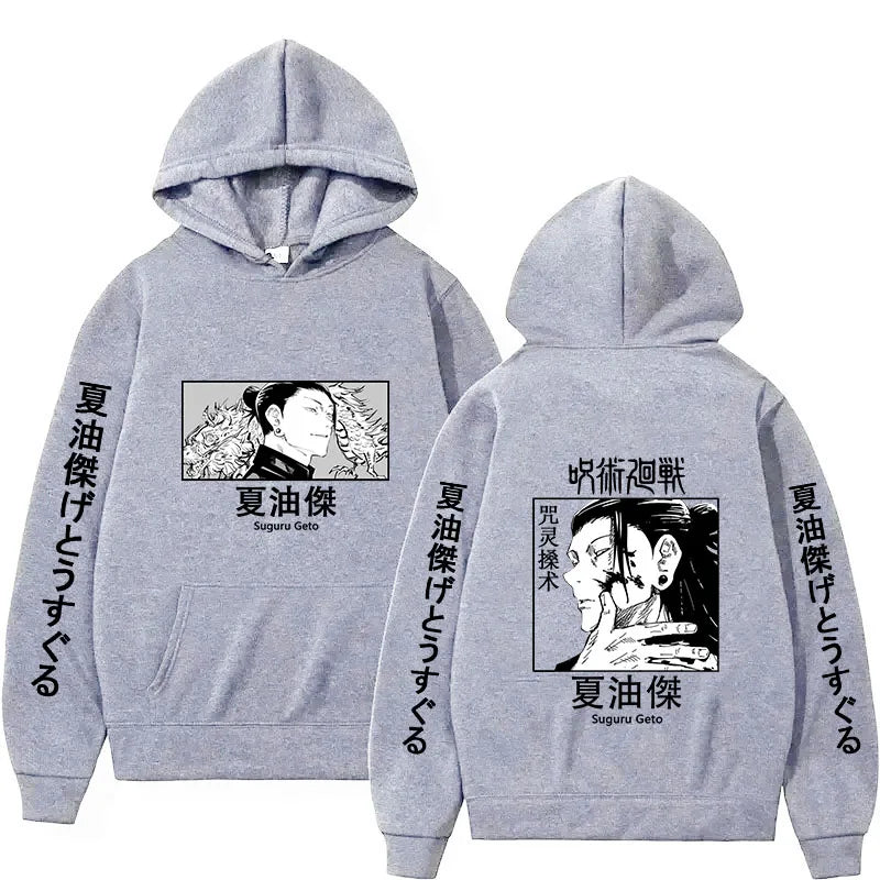 Autunm Winter Hot Anime Jujutsu Kaisen Suguru Geto Printed Hoodies Men Women Casual Harajuku Streetwear Oversized Sweatshirts