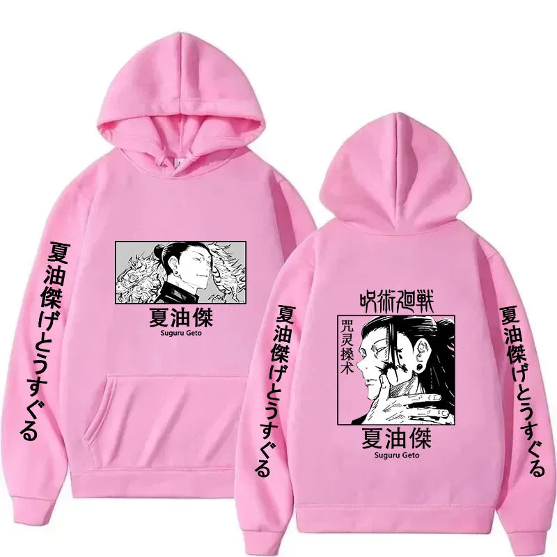 Autunm Winter Hot Anime Jujutsu Kaisen Suguru Geto Printed Hoodies Men Women Casual Harajuku Streetwear Oversized Sweatshirts