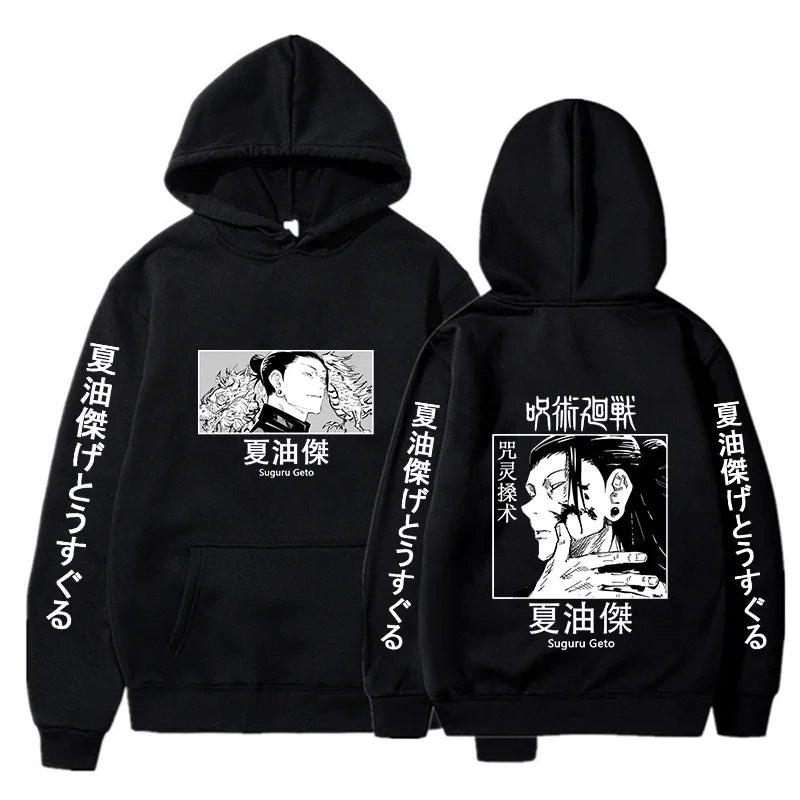 Autunm Winter Hot Anime Jujutsu Kaisen Suguru Geto Printed Hoodies Men Women Casual Harajuku Streetwear Oversized Sweatshirts