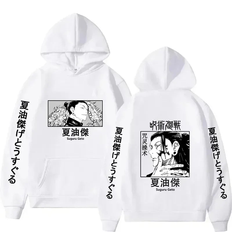 Autunm Winter Hot Anime Jujutsu Kaisen Suguru Geto Printed Hoodies Men Women Casual Harajuku Streetwear Oversized Sweatshirts