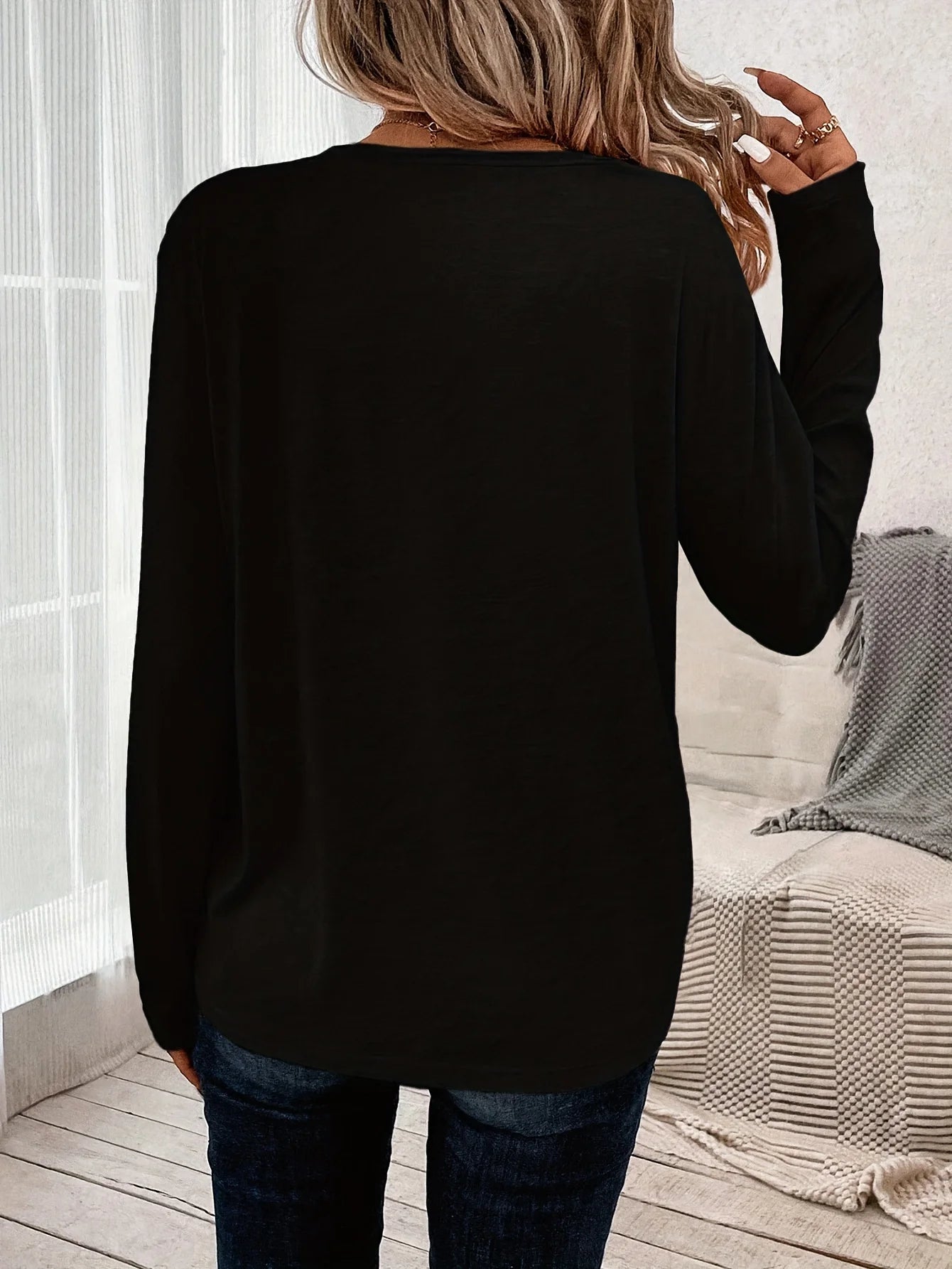 Paris Women's summer  print oversized loose casual round neck long sleeved T-shirt top Fashion Streetwear Oversized O-Neck